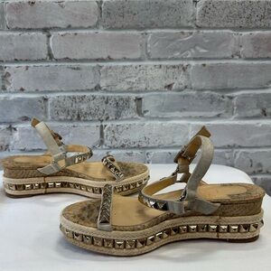 Christian Louboutin Beige Studded Sandals